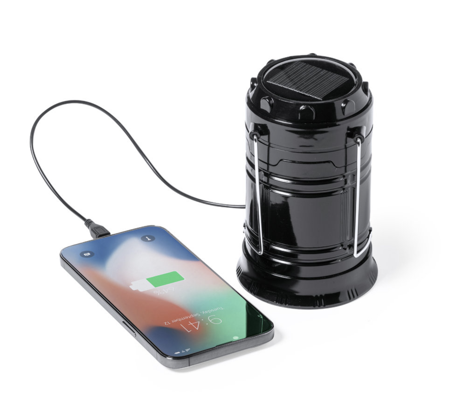 Lampada multifunzionale a energia solare con batteria ausiliaria integrata da 1.200 mAh e torcia - immagine 5