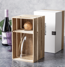 Decanter In Vetro Borosilicato Con Tappo In Legno PRESTIGE