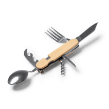 Set Posate In Bamboo Coltellino Multiuso