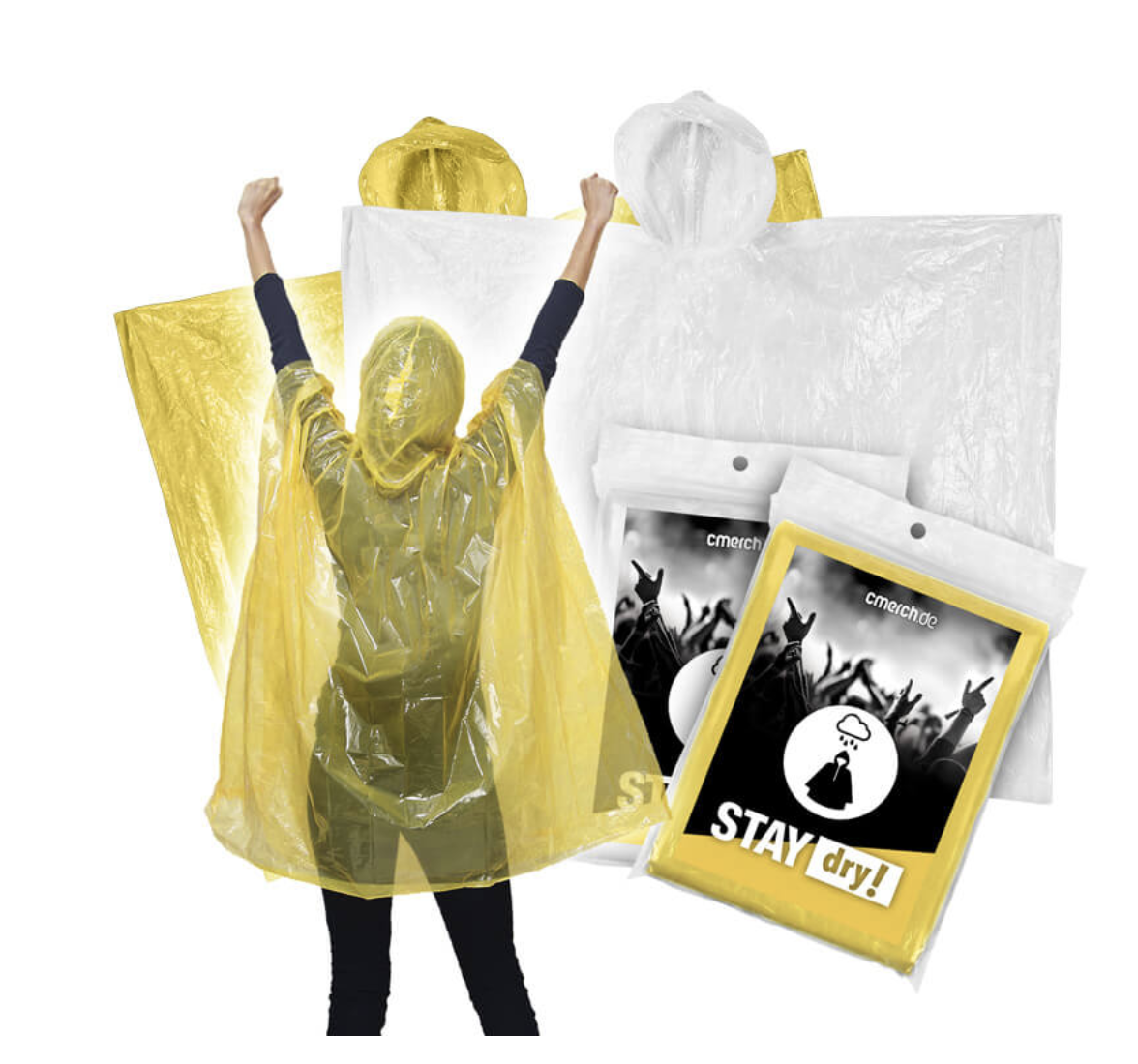 Poncho multicolor monouso e riutilizzabili - immagine 3