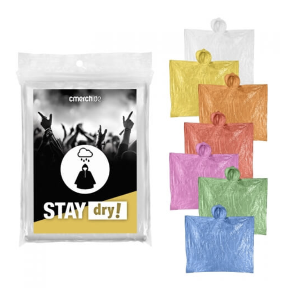 Poncho multicolor monouso e riutilizzabili - immagine 2