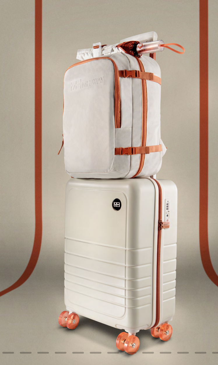 MH WAY Trolley in ABS da 20′, 4 doppie ruote silenziose in TPU semitrasparenti e multidirezionali - immagine 6
