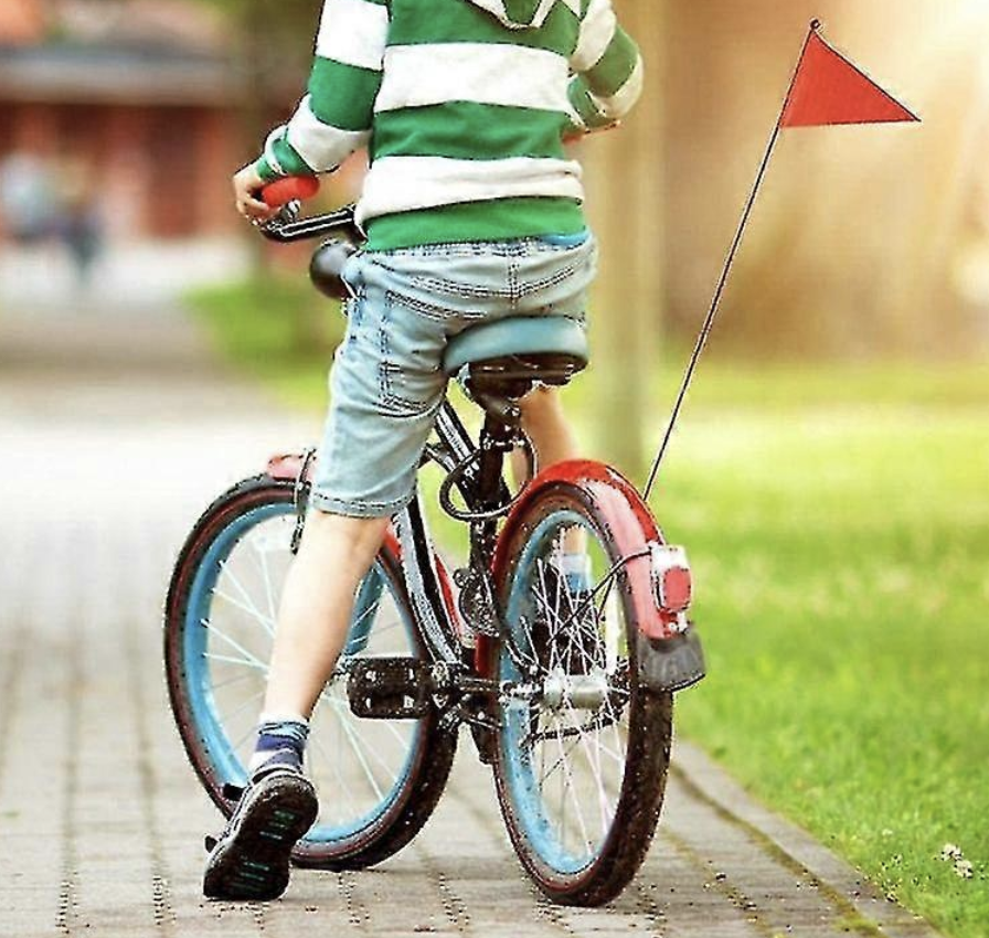 Bandiera di sicurezza Triangolare Banner per bici - moto - auto - immagine 2